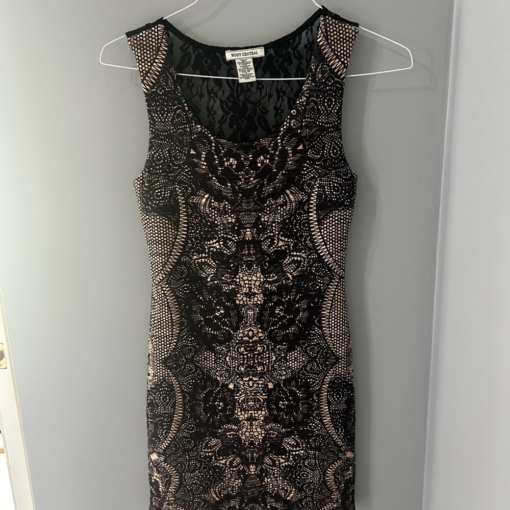 Body Central - Black and Gold Lace Dress